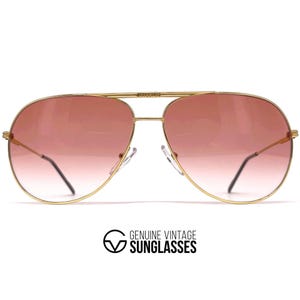 Vintage FERRARI F43 Sonnenbrille - RARE - 90er Italien - Medium - ORIGINAL - Gold / Rot