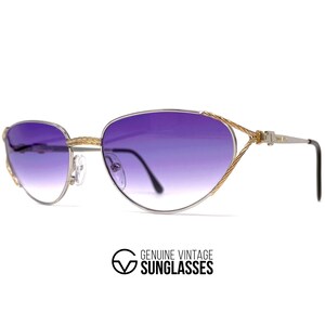 NOS vintage TIFFANY T360 Sonnenbrille - Italien 1980er Jahre - Medium - ORIGINAL - 23K Vergoldet / Platin