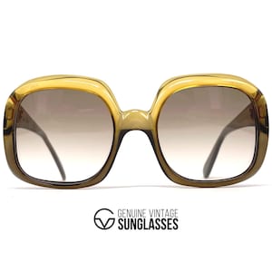 Lunettes de soleil vintage NOS CHRISTIAN DIOR 1206 - Allemagne des années 70 - Oversize - Duo Crystal