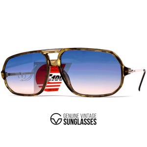 NOS vintage CARRERA 5311 sunglasses - 1980's Austria - Medium - RARE - Original - Light Tortoise / Blue