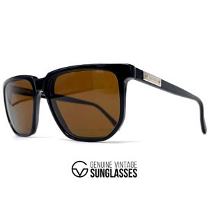 NOS vintage LANCEL L 2014 sunglasses - 1980's France - Medium - Collectors Item - Black / Brown