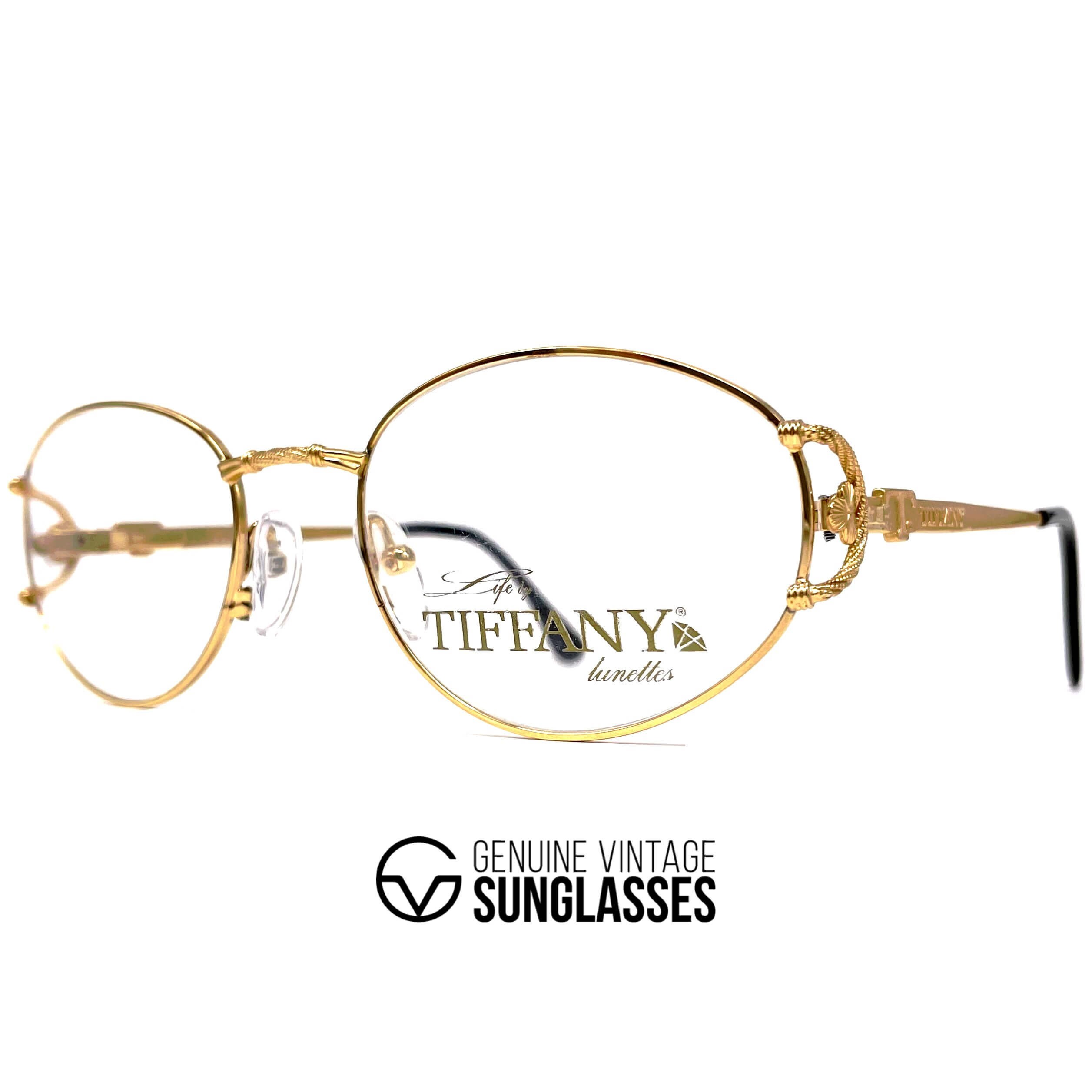 TIFFANY LUNETTES Vintage ティファニー サングラス NOS Vintage TIFFANY T387 Glasses - Italy 80's - Medium - ORIGINAL