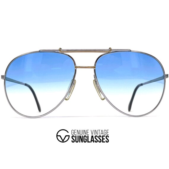 Lunettes De Soleil Zeiss Vintage - Monture Or Et écaillé Violet - Verres Dégradés - Modèle Rétro