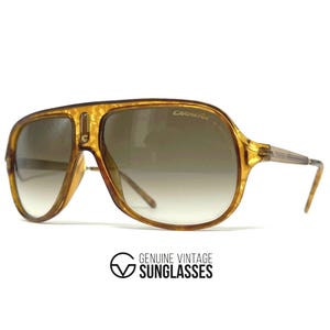 Vintage CARRERA &quot;SAFARI&quot; sunglasses - Italy &#39;90s - Small - Original - Tortoise Shell