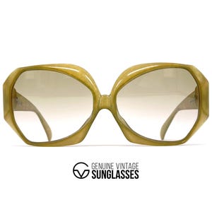 NOS vintage CHRISTIAN DIOR 2025 "Jasped Crystal" sunglasses - Germany 70's - Xxl - New