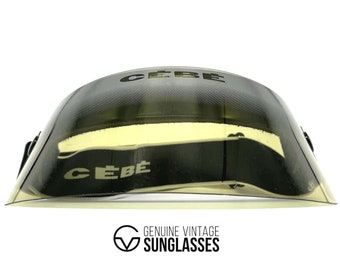 Gafas de sol CEBE Sun Visor vintage NOS - Francia años 80 - Grandes - Verdes - ¡Artículo de coleccionista ultra raro!