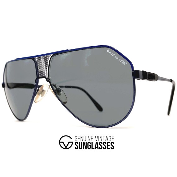 Rare Vintage Oversized French Sunglasses NOS Vintage Rare Oversized PIZ BUEN Butterly Sunglasses Grey  main image 3