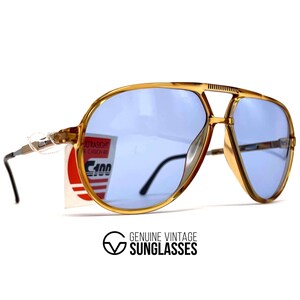 Vintage CARRERA 5335 VARIO-zonnebril – ambar kristal, blauwe heldere glazen afbeelding 8