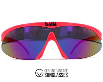 NOS vintage BOLLE &quot;MICROEDGE&quot; Sport Sunglasses - France 1980&#39;s - Full Set