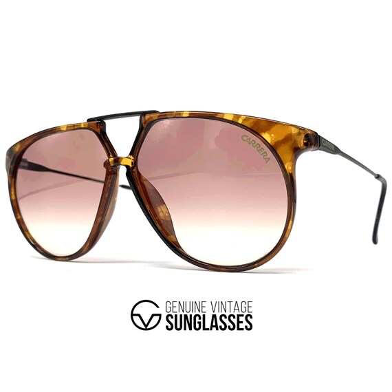 Vtg Carrea tortoiseshell aviator sunglass frames. Carrera Sunglasses Machu Brown V48YY Size 65mm Frame New  main image 2
