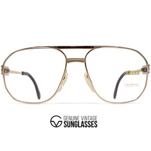 NOS vintage ZEISS 5926 eyeglasses - W.Germany 1980's - Medium - Gold - Aviator