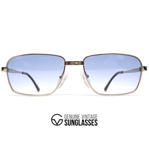 NOS vintage DUNHILL 6142 sunglasses - Austria 80's - Large - RARE - Original - Gold / Blue