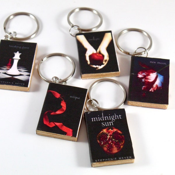 twilight inspired book keychains