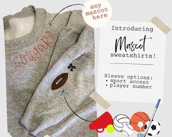 Sweat mascotte brodé sur mesure