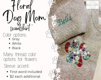 Sweat-shirt personnalisé pour maman chien brodé