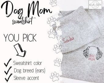 Sweat-shirt personnalisé pour maman chien brodé