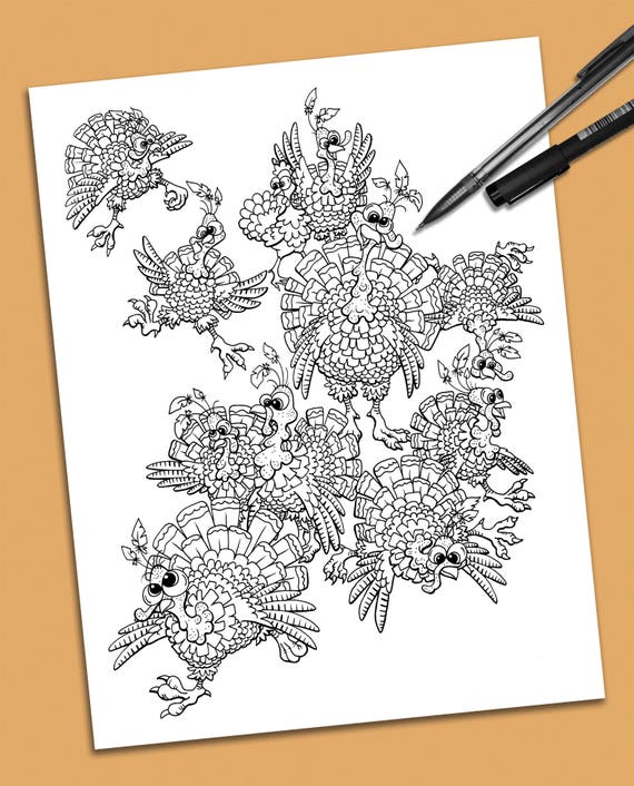 Turkey Trot Coloring Page