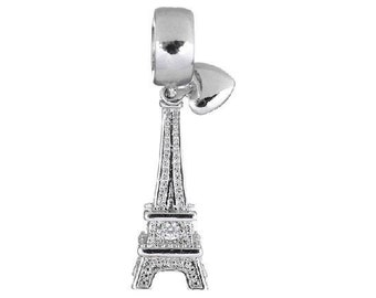 8 Eiffel Towel Charms Silver Eiffel Tower Charms Travel Charms 1-1139