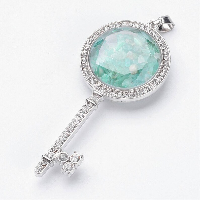 Gem Key Pendants Skeleton Key Pendant Heart and Throat Etsy
