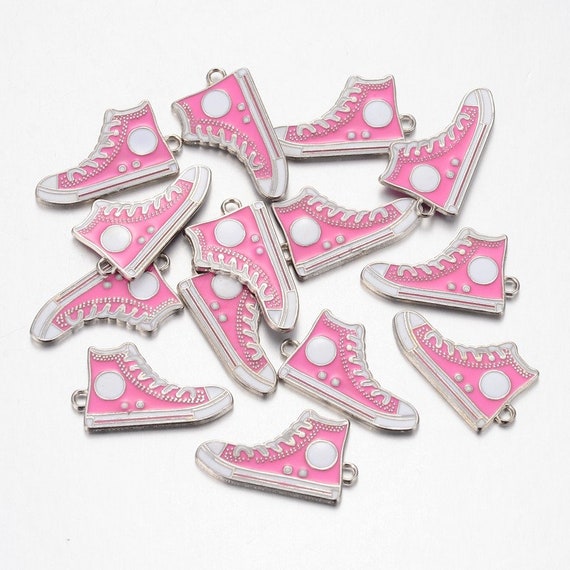 5 Hi Top Sneaker Charms, 5 Converse Sneaker Charms, Pink Converse Charms, Chuck Taylor Charms, Pink Chunk Taylors (4 192) 5 Hi Top Sneaker Charms, 5 Converse Sneaker Charms, Pink Converse Charms, Chuck Taylor Charms, Pink Chunk Taylors (4 192)