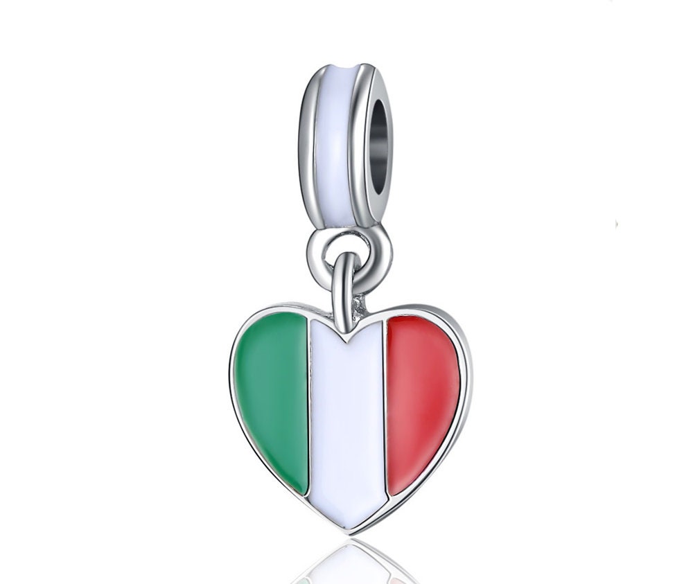 Italian Flag Charm Italy Flags Charms European Beads Etsy