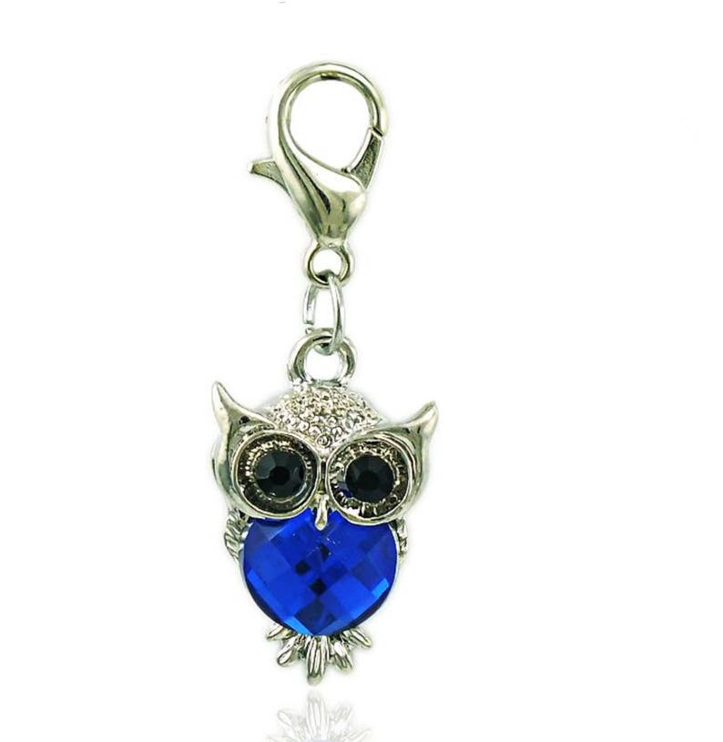 Owl Charm Pendant Owl Journal Charm Lobster Claw Charms - Etsy