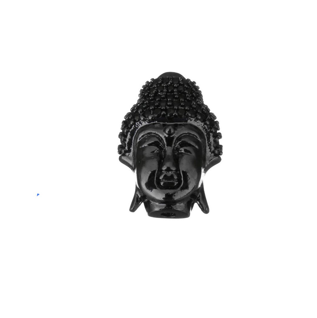 Buddha Bead Pave Buddha Bead Black Buddha Bead CZ Beads Etsy