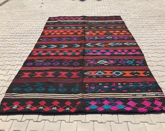 Oushak rugs' 7.6 x 11.4 ft Vintage Turkish Rug Old Rug oushak carpet , turkish carpet turkısh rug rugs oushak vintage rugs rugs turkish