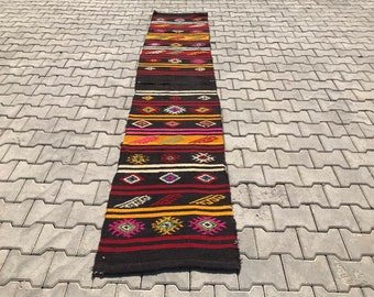 Oushak rugs' 2.1 x 10.2  ft Vintage Turkish Rug Old Rug oushak carpet , turkish carpet turkısh rug rugs oushak vintage rugs rugs,KK-118