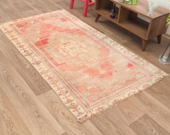 3x6 Rug,3x6 Handmade Rug,3x6 Oushak Rug,3x6 Vintage Rug,Dorm Rug,Anatolian Rug,3x6 Soft Rug,Living Room Rug,Turkish Vintage Rug,A-1760
