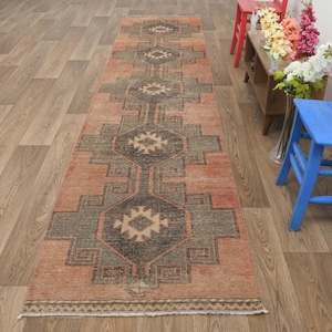 3x14 Runner Rug,3x14 Turkish Rug,3x14 Entry Rug,3x14 Kitchen Rug,Anatolian Rug,Living Room Rug,Oushak Runner Rug,Turkish Runner Rug,B-2968