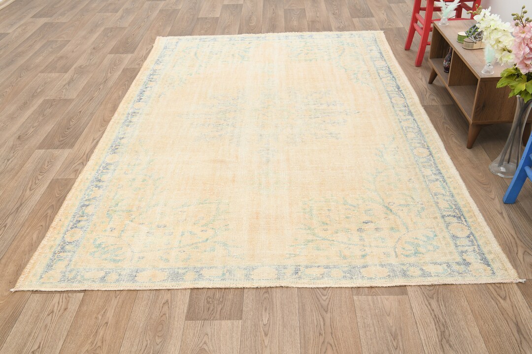 6x10 Rug,6x10 Vintage Rug,6x10 Area Rug,6x10 Oushak Rug,gift Rug,wool ...