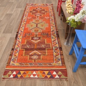 Oushak Runner Rug,Herki Runner Rug,3x10 Rug,Wool Rug,Runner,3x10 Herki Rug,Runner Rug,Vintage Runner Rug,Bohemian Rug,Turkish Runner,M-385