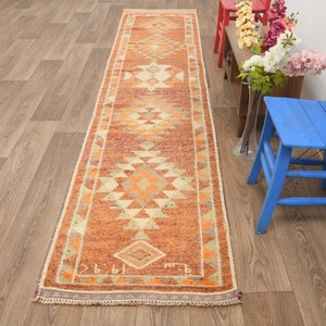 3x13 Rug,3x13 Runner rug,Hallway rug,Entry rug,Kitchen rug,Turkish runner rug,Oushak runner rug,Anatolian rug,Home decor,Vintage,M-378