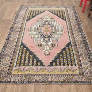 4x8 Vintage Teppich,4x8 Oushak Teppich,Türkischer Teppich 4x8,handgefertigter Teppich,Küchenteppich,Oushak Teppich,A-1407