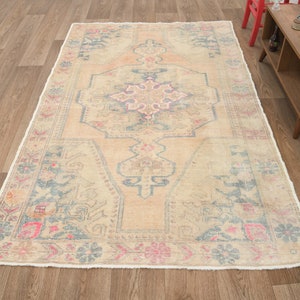5x8 Rug,5x8 Area rug,5x8 Turkish rug,Bedroom rug,Kids rug,5x8 Oushak rug,Neutral rug,Muted rug,Anatolian rug,Vintage area rug,Turkish,A-991