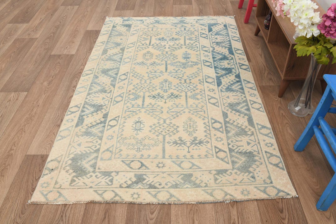 47x70 Inch Rug 4x7 Vintage Rug,4x7 Oushak Rug,4x7 Area Rug,faded Vintage Rug,muted ...