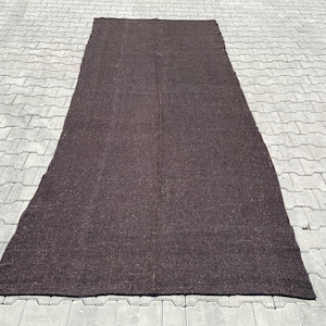 Oushak rug,solid black color,Goat hair rug,Handmade rug,Vintage rug,Old rug,Handmade rug,Anatolian rug,Style rug,Area rug,Turkey rug,Carpet