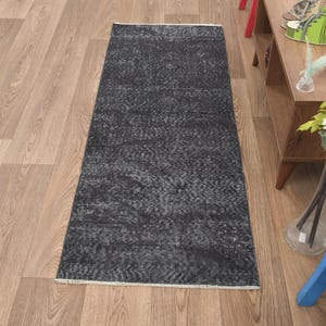 2x6 Turkey Rug,2x6 Handmade Rug,Anatolian Rug,2x6 Entry Rug,Black Kitchen Rug,Neutral Rug,Gift Rug,Oushak Runner Rug,Vintage Runner,B-3626