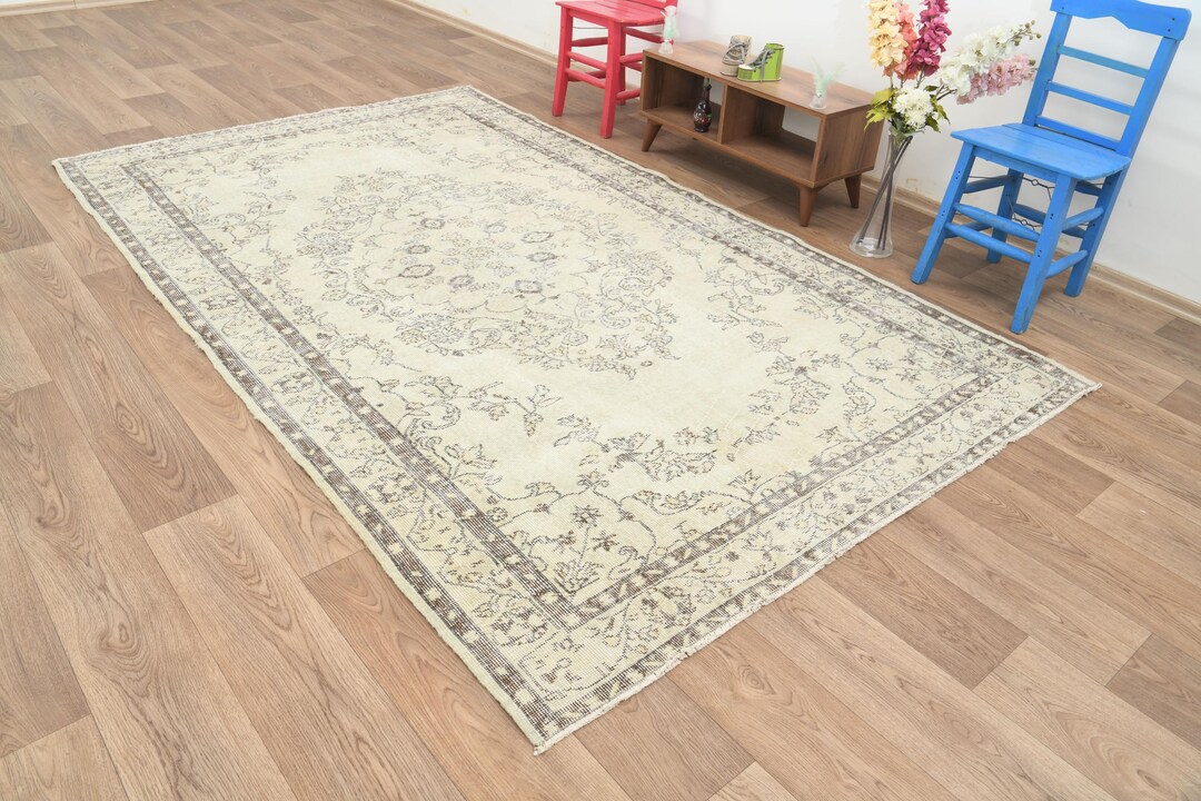 6x10 Rug,6x10 Area Rug,6x10 Handmade Rug,neutral Wool Rug,oushak ...
