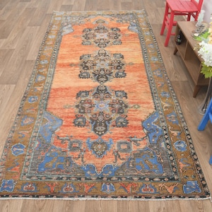 5x11 Runner Rug,5x11 Turkish Rug,5x11 Oushak Rug,Neutral Rug,Anatolian Rug,Handmade Rug,Wool Area Rug,Turkey Rug,Living Room Rug,A-1394