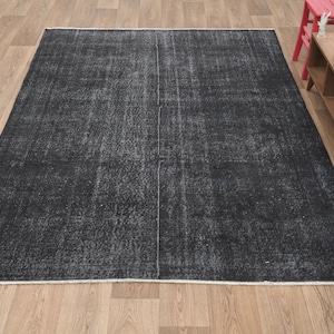 6x10 Rug, Oushak Area Rug, Rug For Living Room, 6x10 Area Rug, 6x10 Turkish Rug, Black Rug, Farmhouse Rug, Large Rug,Vintage Area Rug,S-3045