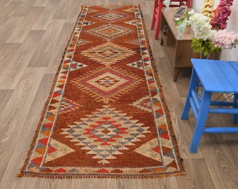 3x12 Runner rug,3x12 Turkish rug,3x12 Hallway rug,3x12 Entry rug,Kitchen rug,Vintage runner rug,Oushak runner rug,Turkish runner rug,M-615