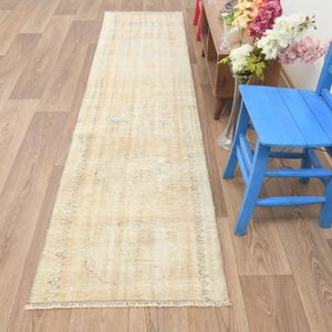 Tappeto passatoia in lana fatto a mano 2x10, morbido tappeto da cucina, lungo tappeto per corridoio, tappeto in lana per ingresso, accogliente decorazione neutra per la casa, B-3812