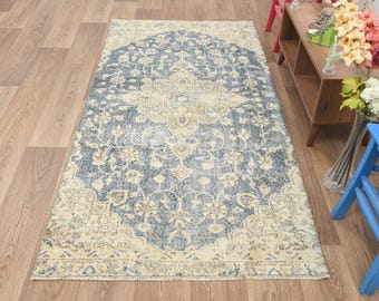 4x7 Oushak Rug, Turkish Rug, Navy Bue Rug, Bed Room Rug, Living Room Rug, Rustic Area Rug, Farm House Rug, Area Rug, Turkish Rug 4x7, S-2918