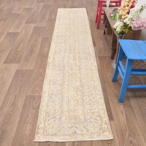 2x12 Runner Rug,2x12 Turkish Rug,2x12 Vintage Rug,Handmade Rug,Faded Runner Rug,Oushak Runner Rug,Turkish Runner Rug,Vintage Runner,B-2778