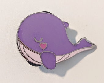 Purple Whale Enamel Pin