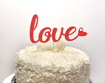Glitter Cake Topper, Name Cake Topper, Love Cake Topper, Personalize Cake Topper, Name Cake Topper ,Engagement Cake Topper