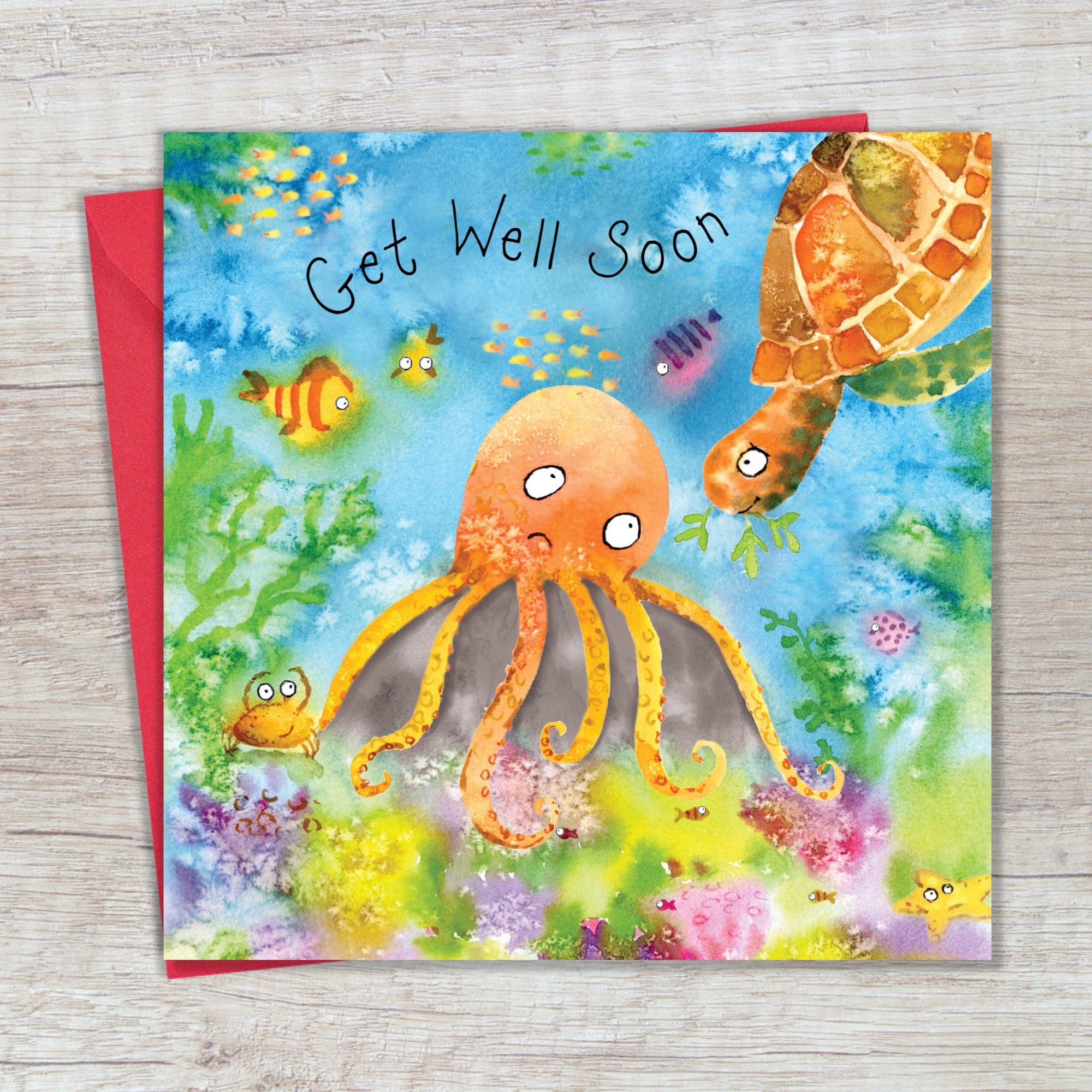 Twizler Gute Besserung Karte – Lustiger Igel Mit „Get Well Soon“, Blanko Innen, 15,5x15,5 Cm
