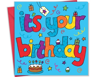 "Geburtstagskarte für Jungen mit ""It's Your Birthday"" Design - Alles Gute zum Geburtstag Karte für Jungen - Geburtstagskarte für Jungen - Geburtstagskarte für Jungen."